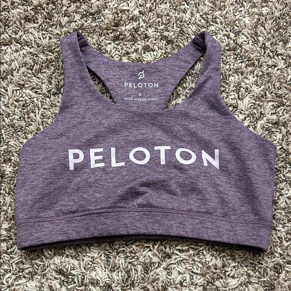 Peloton Embrace Heathered Purple Sports Bra Sz S
